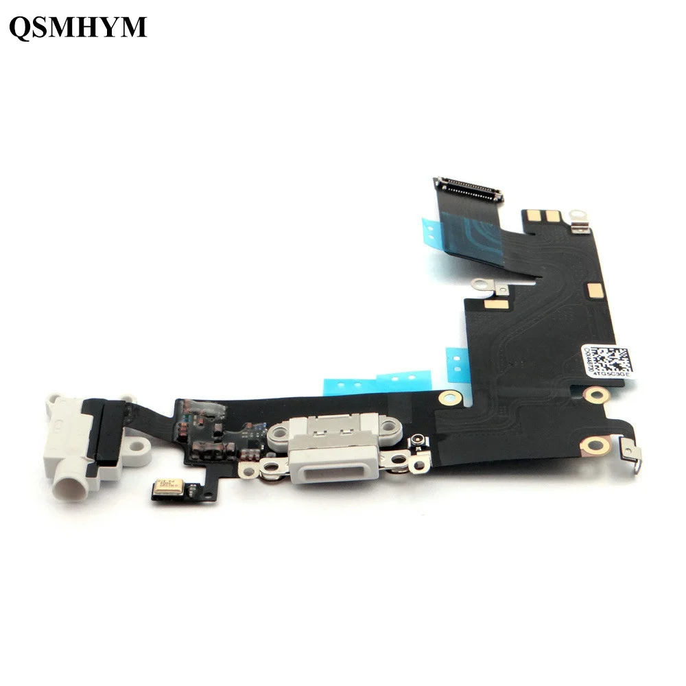 QSMHYM для iPhone 6 Plus 5 дюймов гибкий кабель наушников аудио разъем микрофона Зарядное