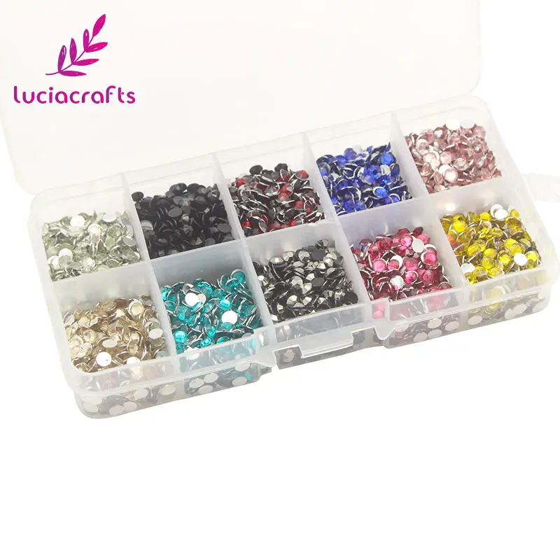 Lucia crafts 1 корт/лот (4000 шт.) 4 мм хрустальные стразы с плоской задней стороной без