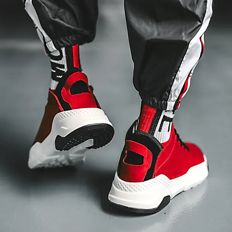 

Yidemusha High Quality Winter Casual Shoes For Men Fashion Warm Male PU Shoes Comfortable Soft Lace-up Men Basketball Sneakers