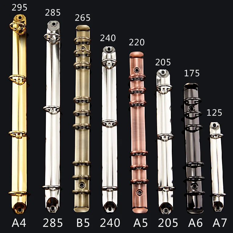 

A4 A5 A6 B5 Gold Metal Spiral Binder Clip Loose-leaf Stainless Steel Binder File Folder for Diary Clips Iron Inner Binding Ring