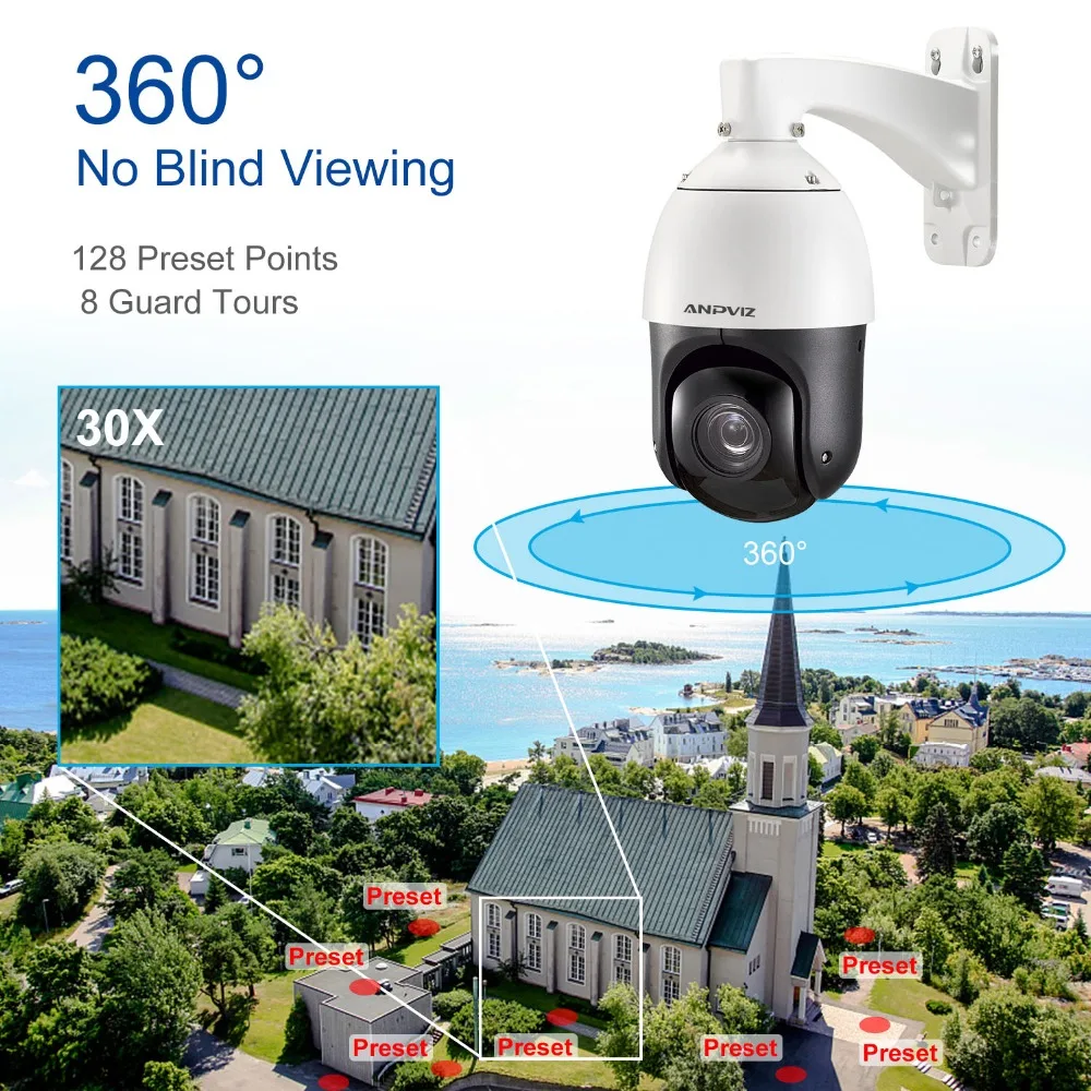 2MP/5MP PTZ IP камера Открытый Onvif 30X зум водонепроницаемый скорость купольная 2MP H.265 IR CUT