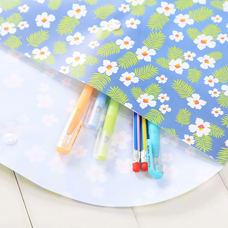 Цветочный бумажный пакет для документов формата А4 органайзер и карандашей