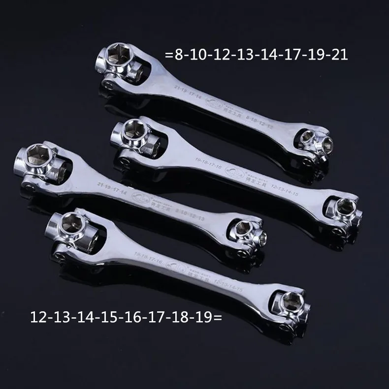 12-19 Xltown Новинка 8-в-1 двухсторонний ключ с храповым механизмом многофункциональная розетка ключ с храповым механизмом высокое качество Инструменты для ремонта эффективным оборудованием - Цвет: 12-19