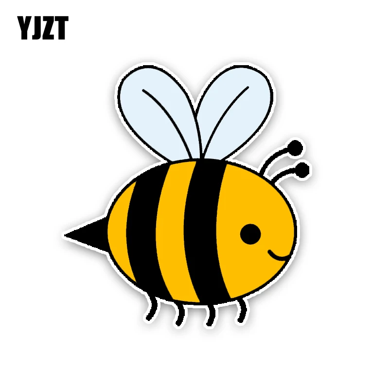 

YJZT см 13 см интересный милый мультяшный пчелы цветной ПВХ автомобиль стикер на бампер или окно украшение графика