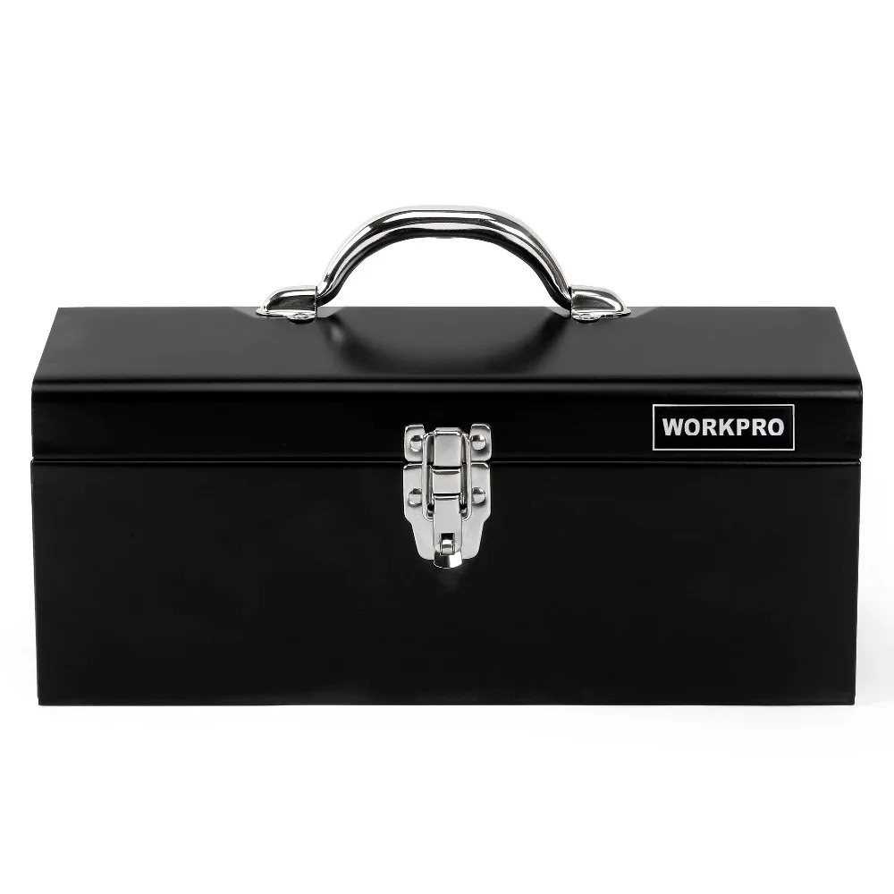 WORKPRO 160 шт. Домашний набор инструментов металлический ящик для