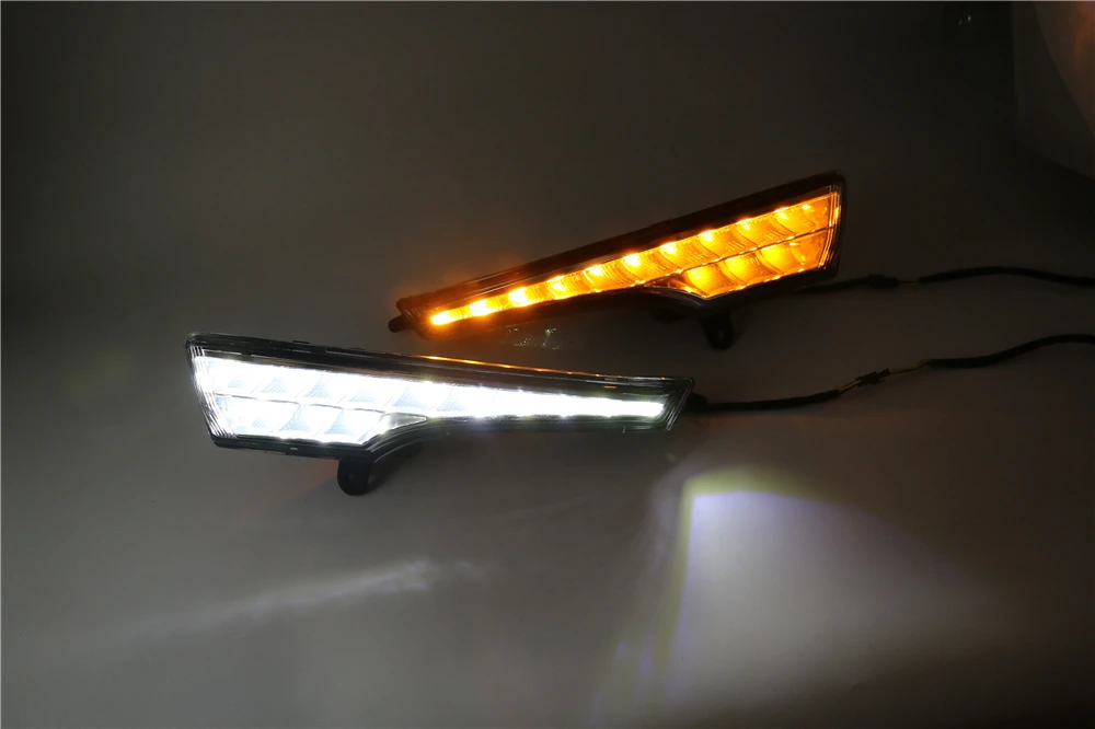 1 пара, Автомобильный светодиодный DRL дневные ходовые огни для Nissan Altima Teana 2013, лампа, бампер, противотуманный светильник, лампа для стайлинга вождения