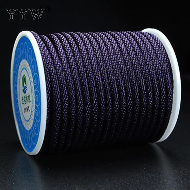 purple 13 м/лот 3,5 мм нейлоновый шнур шелковая нить китайский узел макраме проволочный шнур браслет плетеный шнур DIY кисточки вышивка бисером Изготовление ювелирных изделий - Цвет: purple