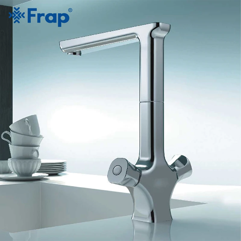 Смеситель для кухни Frap G4030 смеситель холодной и горячей воды с двумя ручками семь