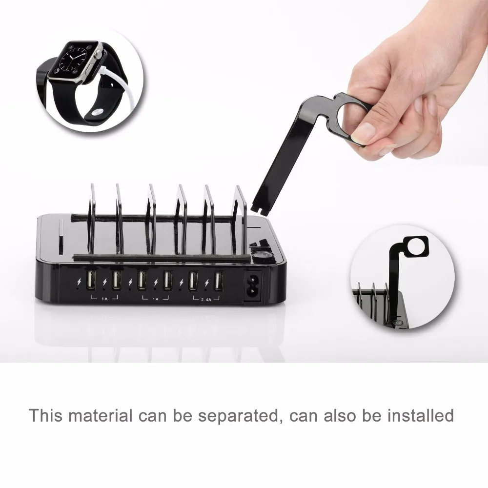 50 Вт 6 usb порта настольное зарядное устройство универсальное автомобильное power
