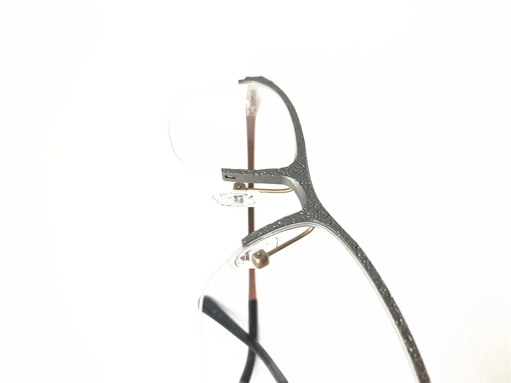 2019 Новое поступление половина оправы сплава серебра Цвет камень Материал