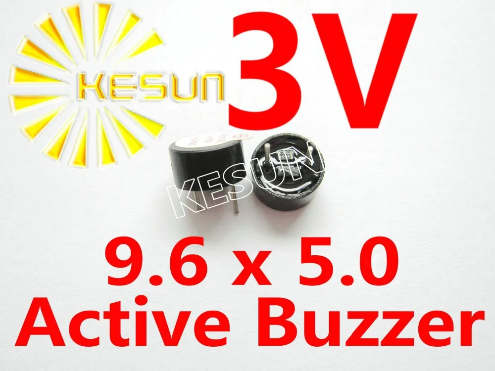 

3V Magnetic Active Buzzer 5.0mm * 9.6mm Continous Tone x100PCS