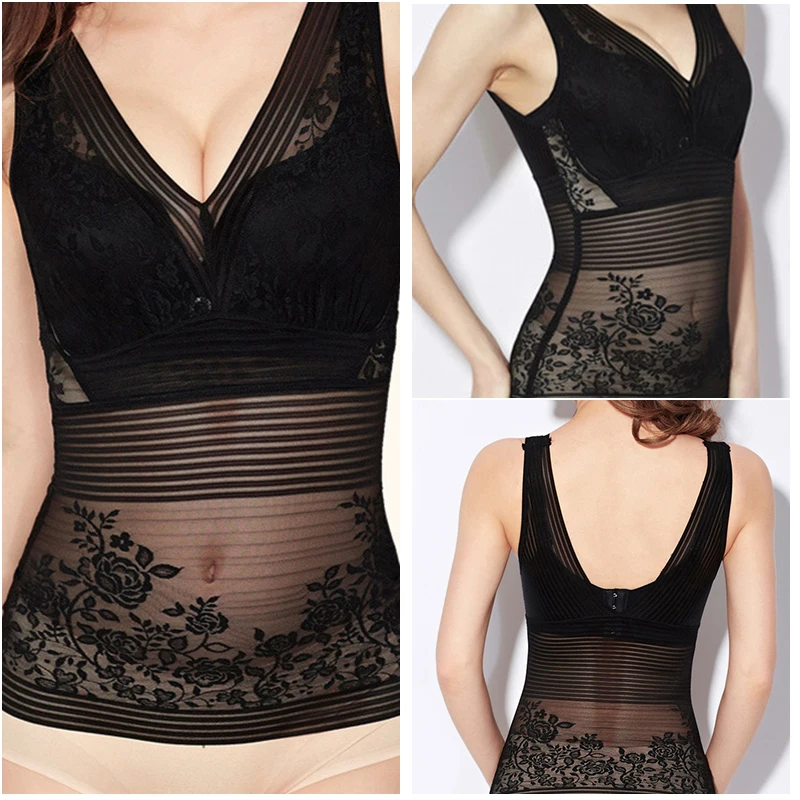 Женский кружевной корсет для коррекции фигуры Buster пояс похудения легкий дышащий