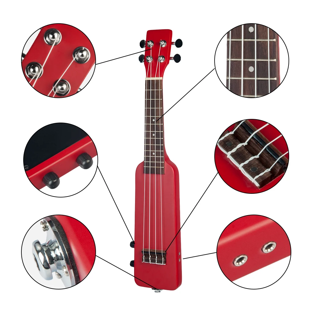 Укулеле электрическое Red Uke 21 дюйм 3 5 мм|Укулеле| |