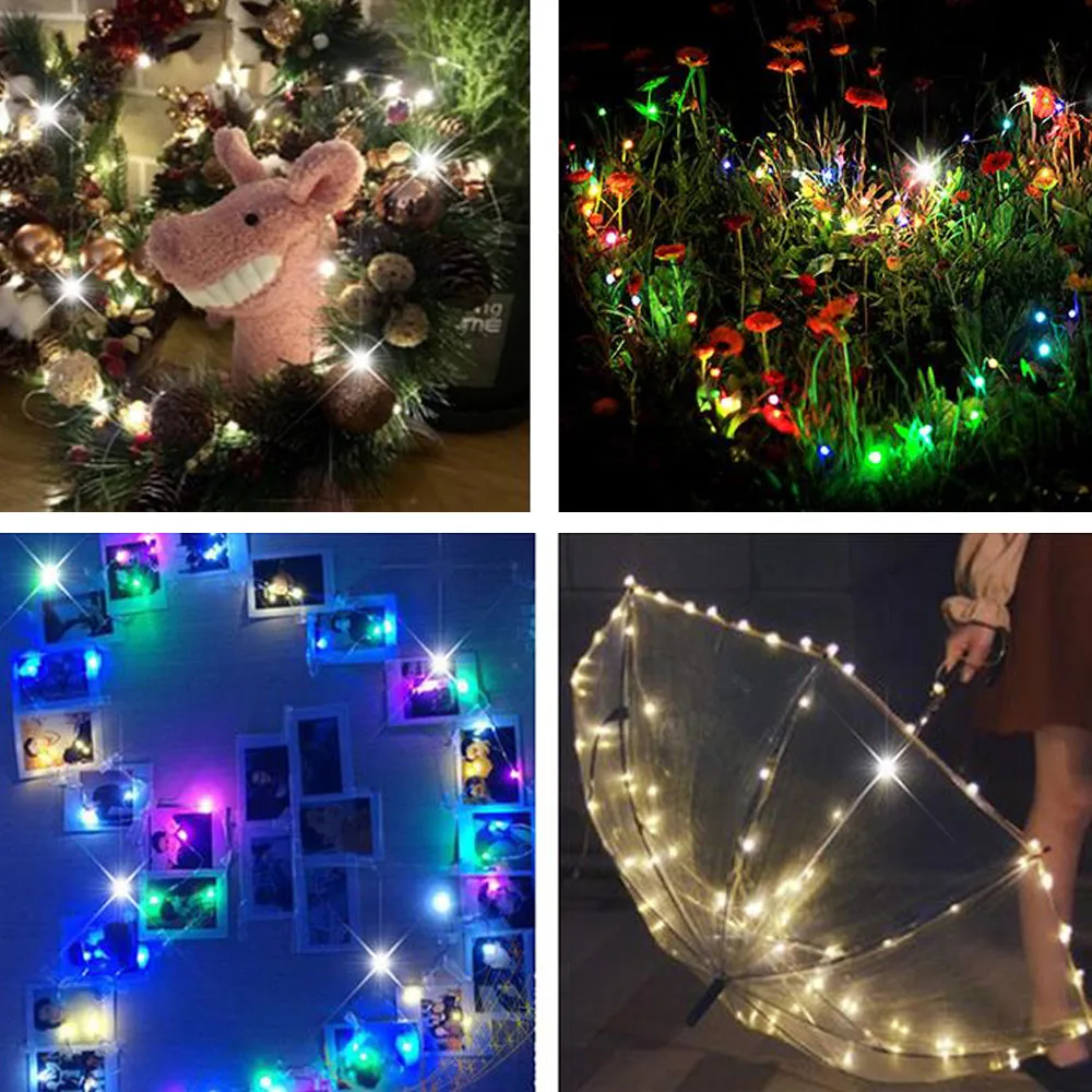 1/2/5/10M LED Light String Garland lighting Battery Powered Fairy Lights Remote Control For Christmas Wedding Party Decoration