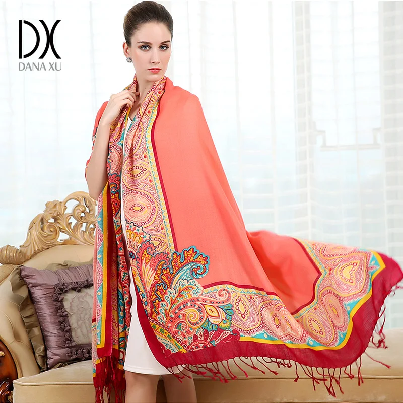 Женское теплое пончо в стиле бохо кашемировый свитер клетку шарфы и палантины