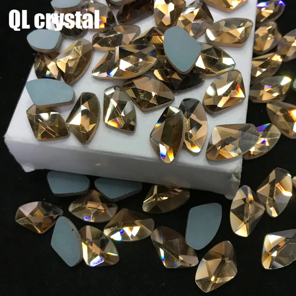 QL Кристалл 10x18 мм кристалл Популярные DIY Одежда одежды обуви сумки клей на плоских спинках стеклянные кристаллы, стразы