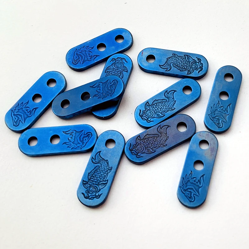 Blue squid Высокое качество титановый Карманный Задний зажим наполнитель лоскут наполнитель для Rick Hinderer XM18/XM24 два цвета узоры доступны - Цвет: Blue squid