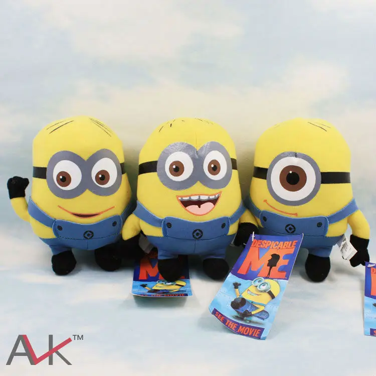 3pcs New Despicable ME Plush 7'' 17cm Minion Toys Jorge Stewart Dave Stuffed Animal Doll with tags mix order | Игрушки и хобби