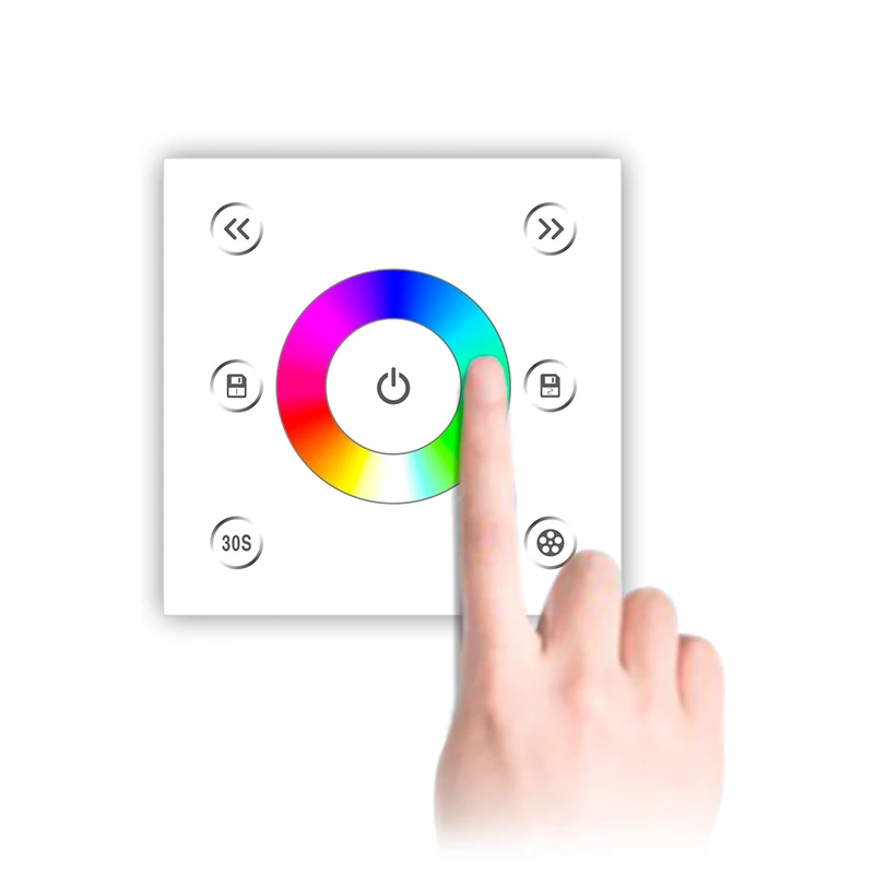 

New Led RGB Strip DMX Master Controller AC 100V -240V Wall Mount Touch Panel P3X DMX512 Tocuhable String Control