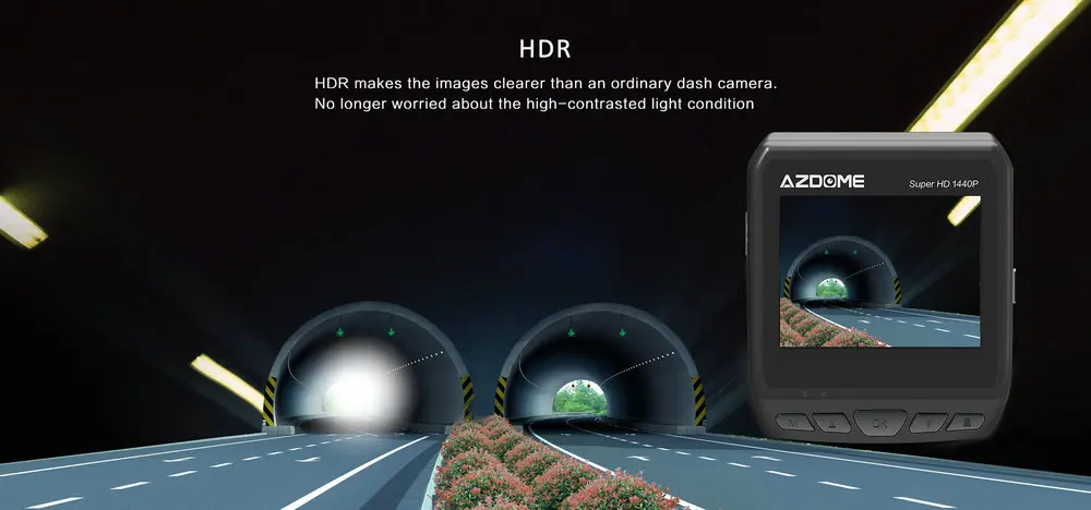 AZDOME DAB211 Ambarella A12 2560x1440P Super HD Видеорегистраторы для автомобилей приборной панели Камера видео Регистраторы петля Запись Dash Cam Ночное видение gps