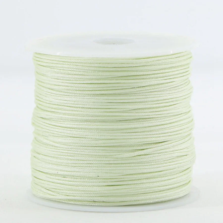 light green 0,8 мм металлическая пряжа вощеный хлопковый шнур браслет Веревка DIY вощеная нить веревка шнур ремешок Ожерелье Веревка бисер DIY Изготовление ювелирных изделий - Цвет: light green