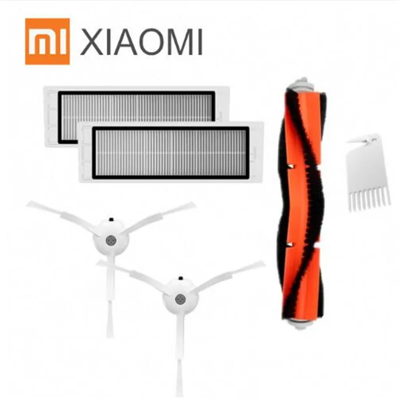 3IN 1 Оригинальная вакуумная часть Xiaomi робот, упаковка HEPA фильтра, основная щетка, инструмент для чистки, боковая щетка для mijia/roborock пылесоса H10 - Цвет: 3IN 1