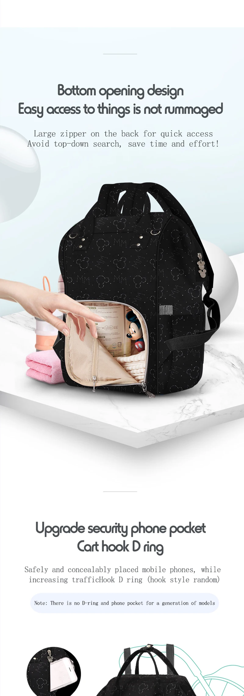 Дисней детские сумки для мамы мульти-Стили Мумия Материнство сумка mochila maternidade уход за ребенком Дисней сумка