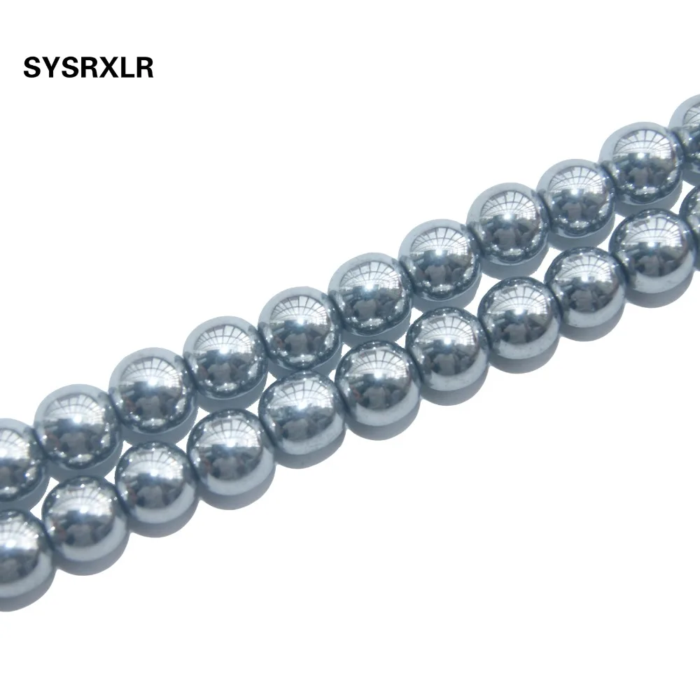 Круглые бусины из гематита 8 цветов для изготовления ювелирных изделий браслетов