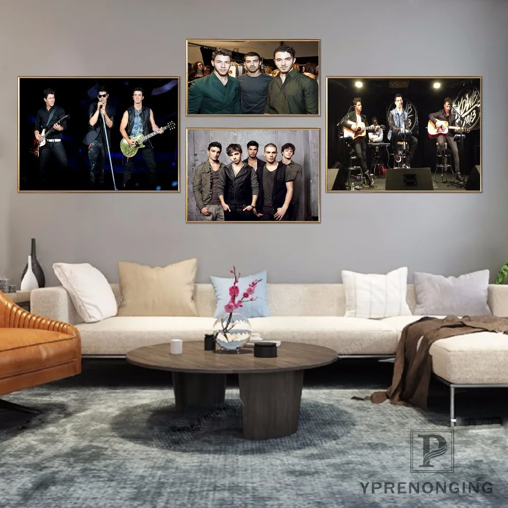 Пользовательские Jonas Brothers плакат искусство домашний декор холст печать из шелковой ткани с принтом плакат стены без рамки 180314@ 18