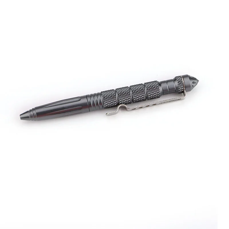 Gray Практичные тактические ручки EDC алюминиевый стеклянный выключатель Самозащита тактическая ручка выживания многофункциональный походный инструмент для письма - Цвет: Gray