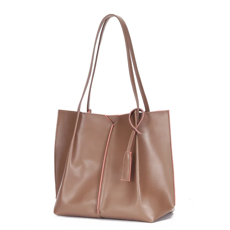 Luxury Split Leather Tote Bag Women Fashion Shoulder Bag High Quality Design Handbag Large Capacity Office Lady Hands Bags Bolsa