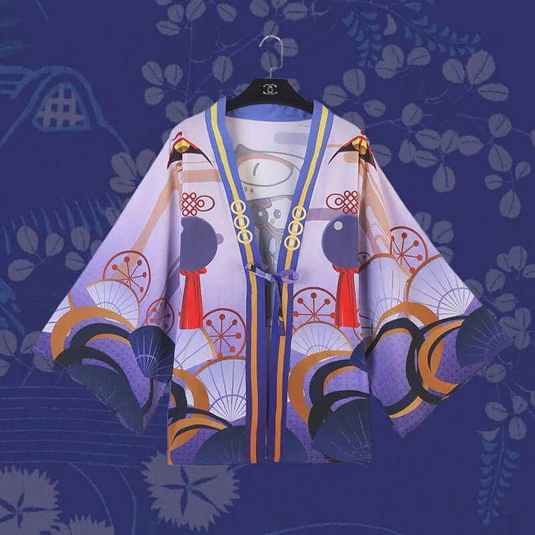 9 цветов, японское кимоно Haori Onmyoji, карнавальный костюм, кардиган, шифоновая накидка, халат, Повседневная накидка, костюмы на Хэллоуин