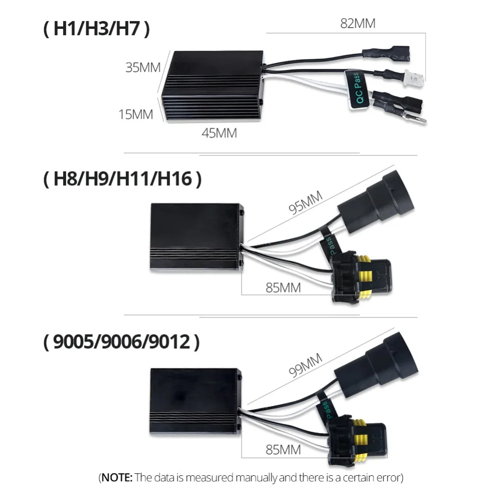 H1 H8 H9 H11 H7 Led Canbus декодер предупреждающий компенсатор конденсатор и резистор для