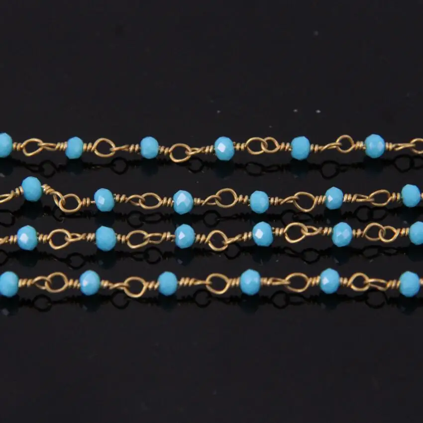 Цепочка с гранеными бусинами 5 м 2 х3 мм | Украшения и аксессуары