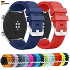 22 мм спортивный силиконовый ремешок для Huawei Watch GT Band Браслет из мягкой резины Ремешки для наручных часов для Huawei Watch 2 Pro Широкие ремешки
