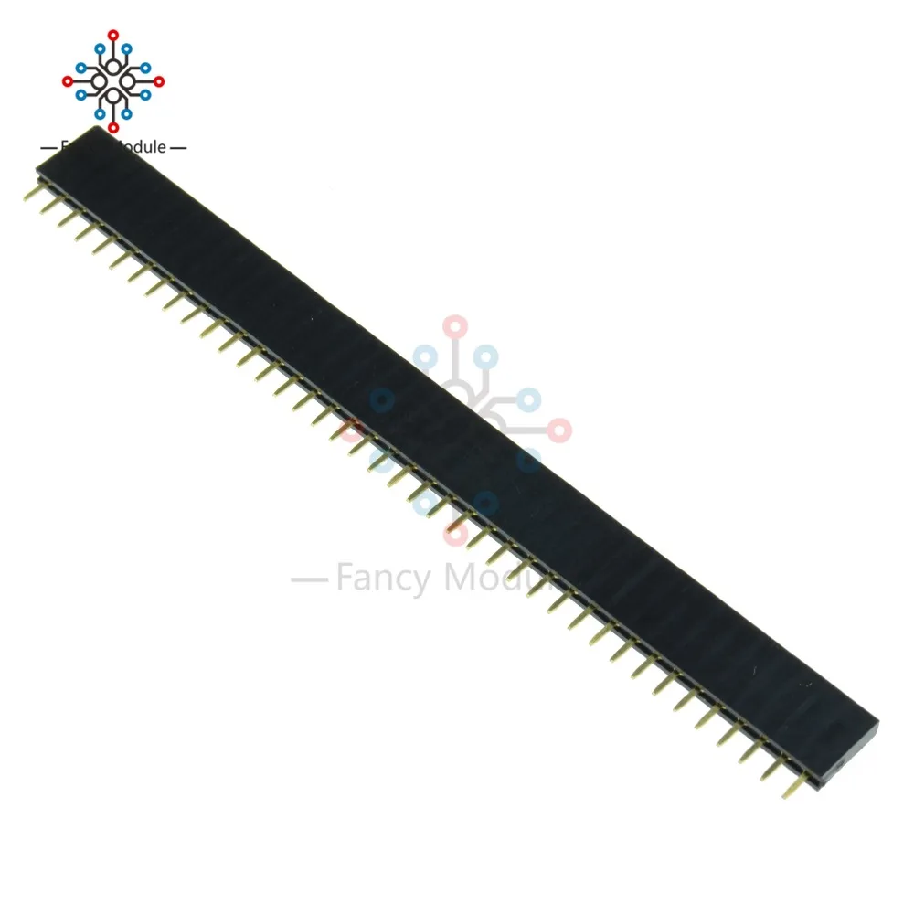 

diymore 50PCS/Lot 40 Pin Header Socket 2.54mm 1x40 Row Straight Connector Single Female Pin Header for Arduino