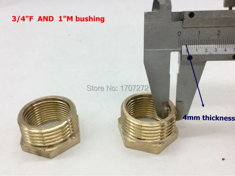 2 шт. 1 &quotMale 3/4&quot Female Inch BSP Длина втулки 19 5 мм латунный Соединительный соединитель