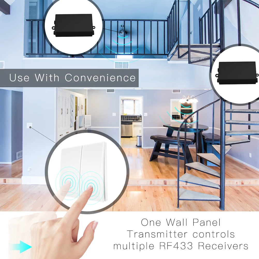 433 МГц беспроводной смарт-переключатель Радиочастотный пульт дистанционного