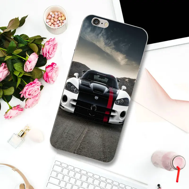 Dodge Challenger выхлопные автомобили мягкие ТПУ телефонные чехлы Чехол для iPhone X XR XS Max 10 8 7 Plus 6 6 S Plus 5 5S SE 5C 4 4s Coque сумки