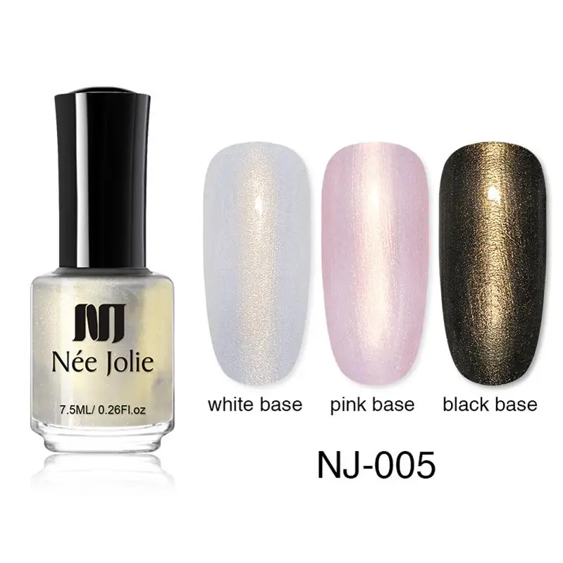 7.5ml NJ-05 NEE JOLIE 1 бутылка перламутровый лак для ногтей Блестящий корпус проблеск лак для ногтей DIY Дизайн 3,5 мл/7,5 мл маникюр - Цвет: 7.5ml NJ-05