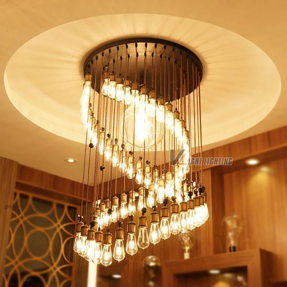 Винтажная Светодиодная лампа накаливания Эдисона ST64 2 Вт 4 6 8 110 В/220 В белая/теплая