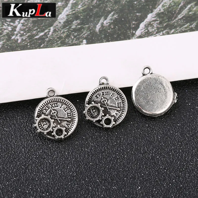 Vintage Metal Small Clock Charms Classic Fashion DIY Handmade Accesorios Pendant for Jewelry Making C6309 | Украшения и