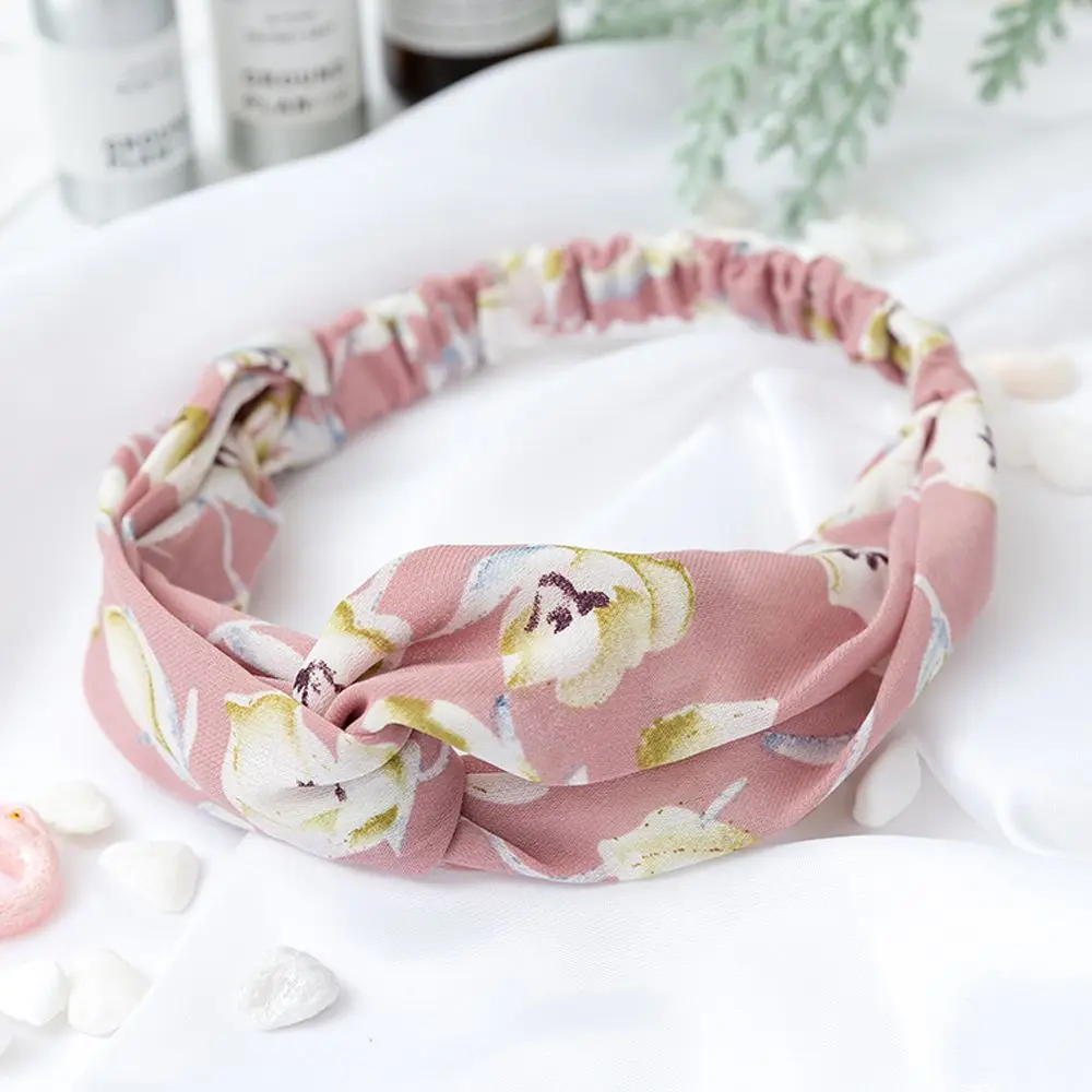 Повязка на голову в Корейском стиле летняя эластичная повязка с цветочным