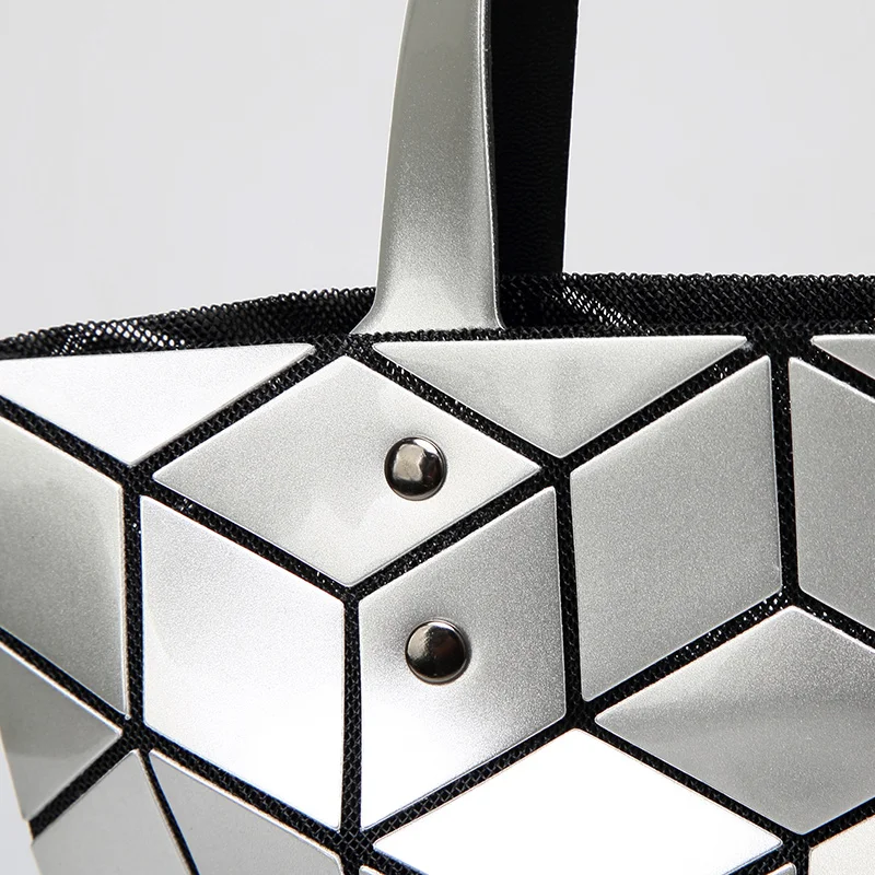 2017 Женщины PU Кожаная Сумка Большой Емкости Леди Геометрическая Решетке Алмаза