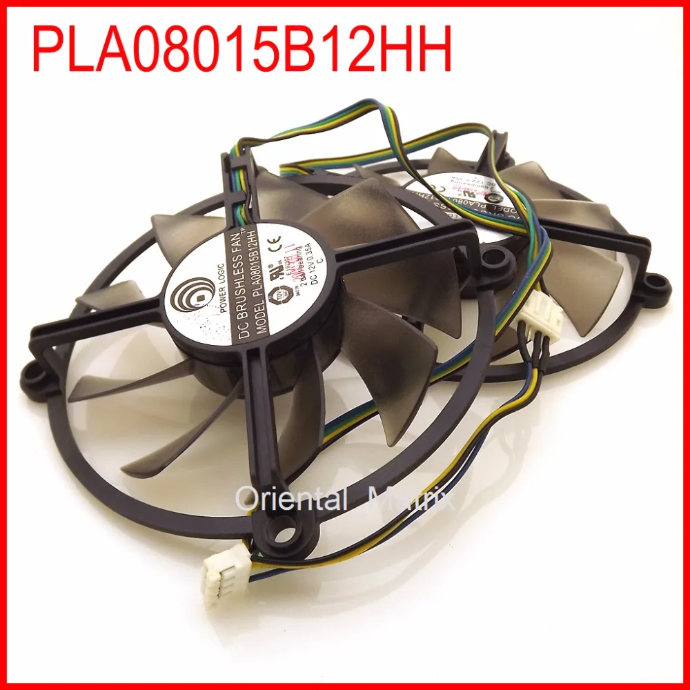 Free Shipping 2pcs/lot PLA08015B12HH 12V 0.35A 85mm GTS250 GT430 GTS450 Graphics Card Cooling Fan 4Wire 4Pin | Компьютеры и офис