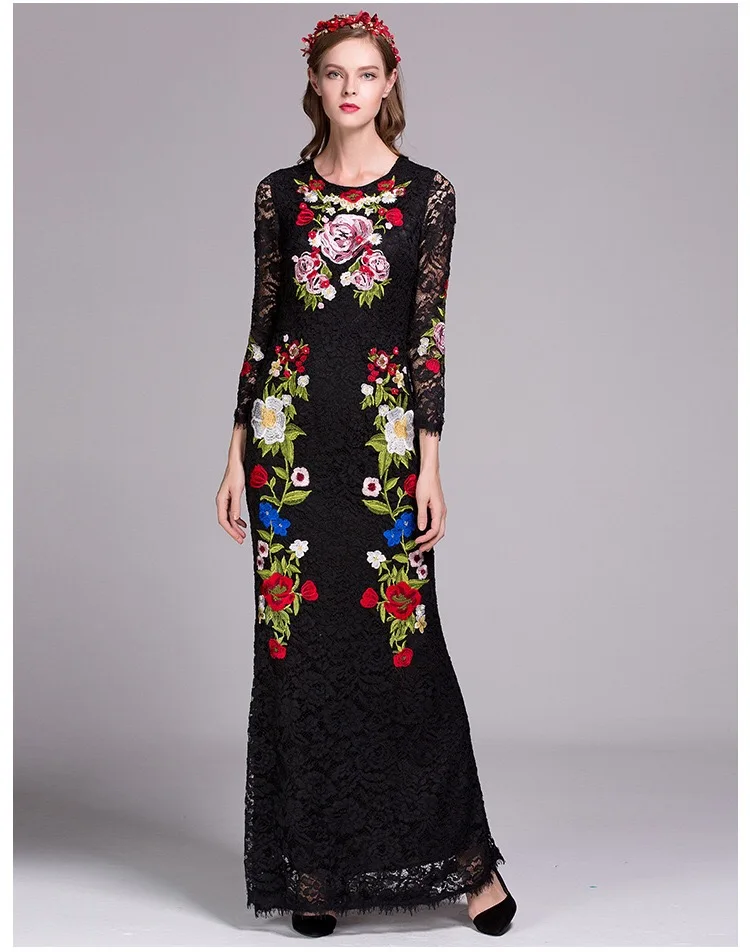 2017 весна лето мода неделю шоу взлетно-посадочной полосы дизайнер вышивка кружева