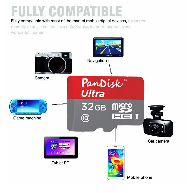 Pandisk micro sd 128 ГБ 64 карты памяти microsd tf card картао 32 из китая электронных устройств