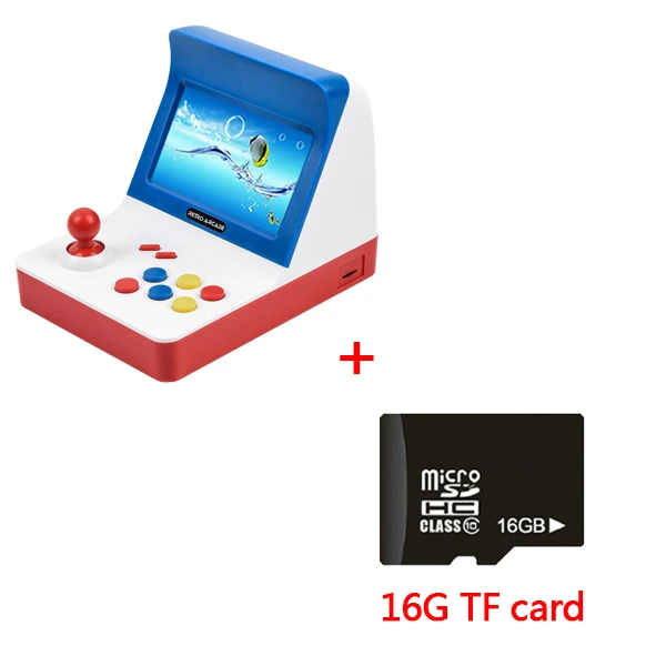 white-blue with TF Портативная ретро мини портативная игровая консоль 4,3 дюймов 64 бит 3000 видеоигры Классическая семейная игровая консоль подарок ретро аркадная - Цвет: white-blue with TF