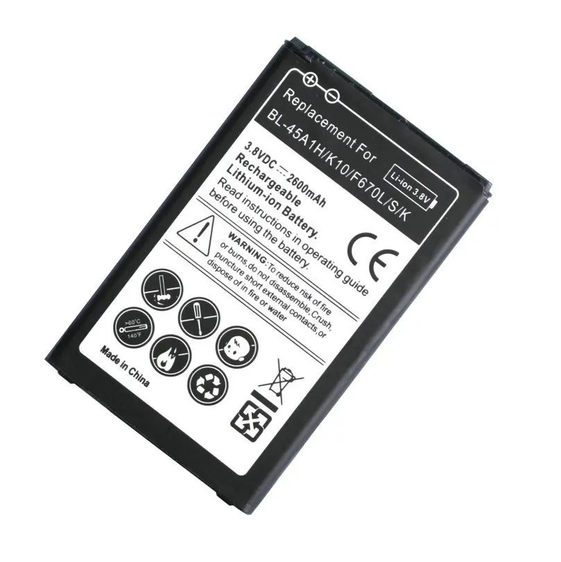 Ciszean 1x2600 мА/ч BL-45A1H BL45A1H Замена Батарея + Универсальный Зарядное устройство для LG K10