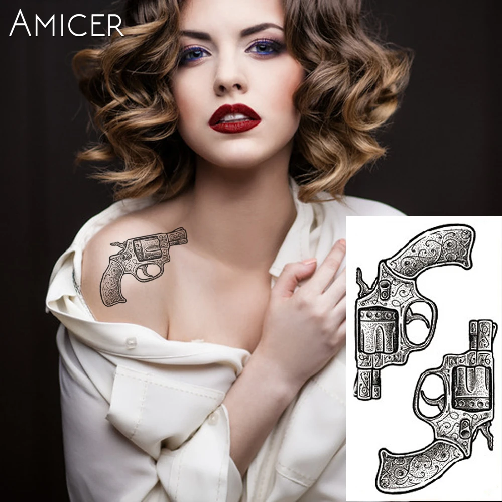 

1PC Sexy Lace Hot Black White Large Flower Henna Temporary Tattoo Black Mehndi Style Waterproof Tattoo Sticker